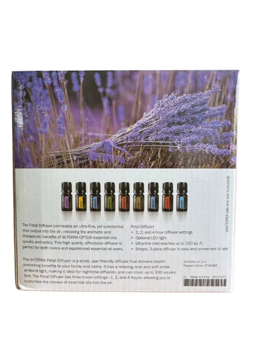 dōTERRA Petal Diffuser Purple & White Ambient Light Adjustable Settings NEW - Picture 6 of 6